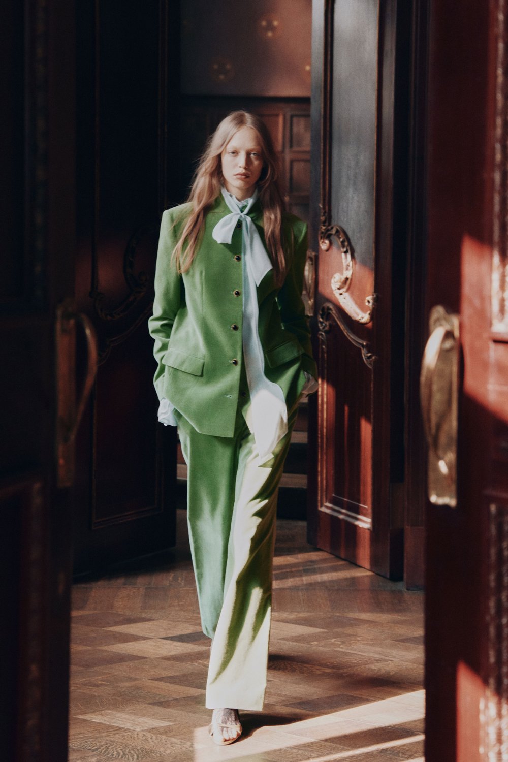 台湾発【STUDIO DOE】Slim-fit Straight-Line Blazer LIME