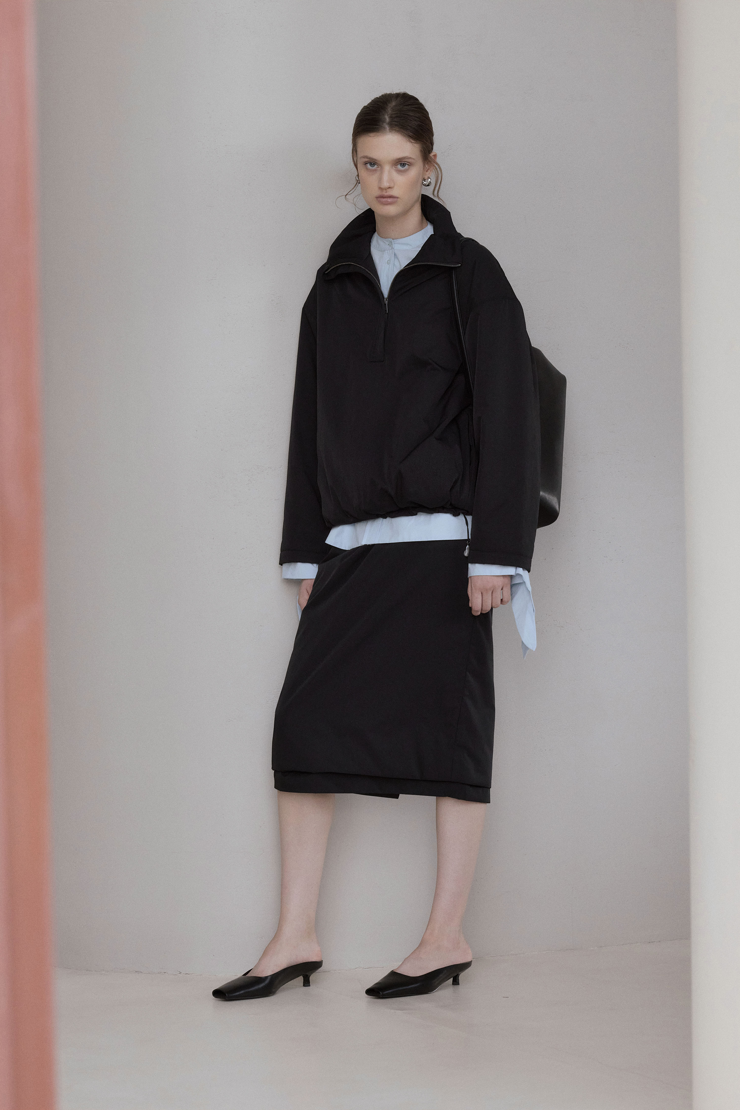 スティナ　プルオンスカート　ライム　pull-on skirt / lime Tibi Nylon Pleated Pull On Skirt Lime