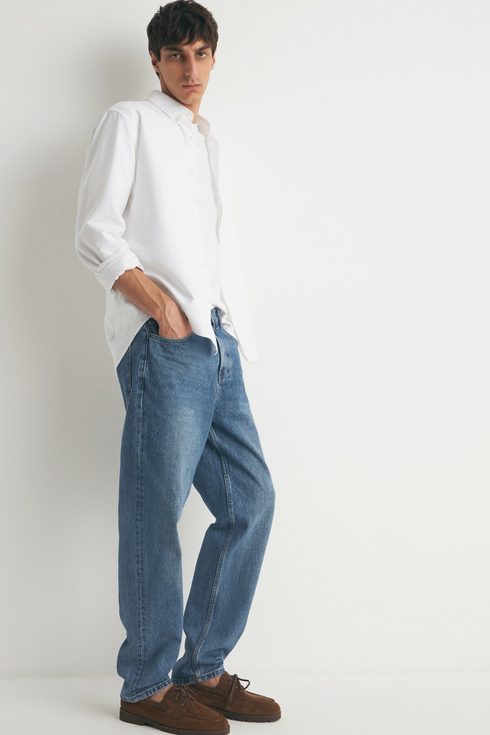 【DISCERNMENT】Lime Washing Tapered Denim Pants DISCERNMENT】Lime Washing Tapered Denim Pants (DISCERNMENT
