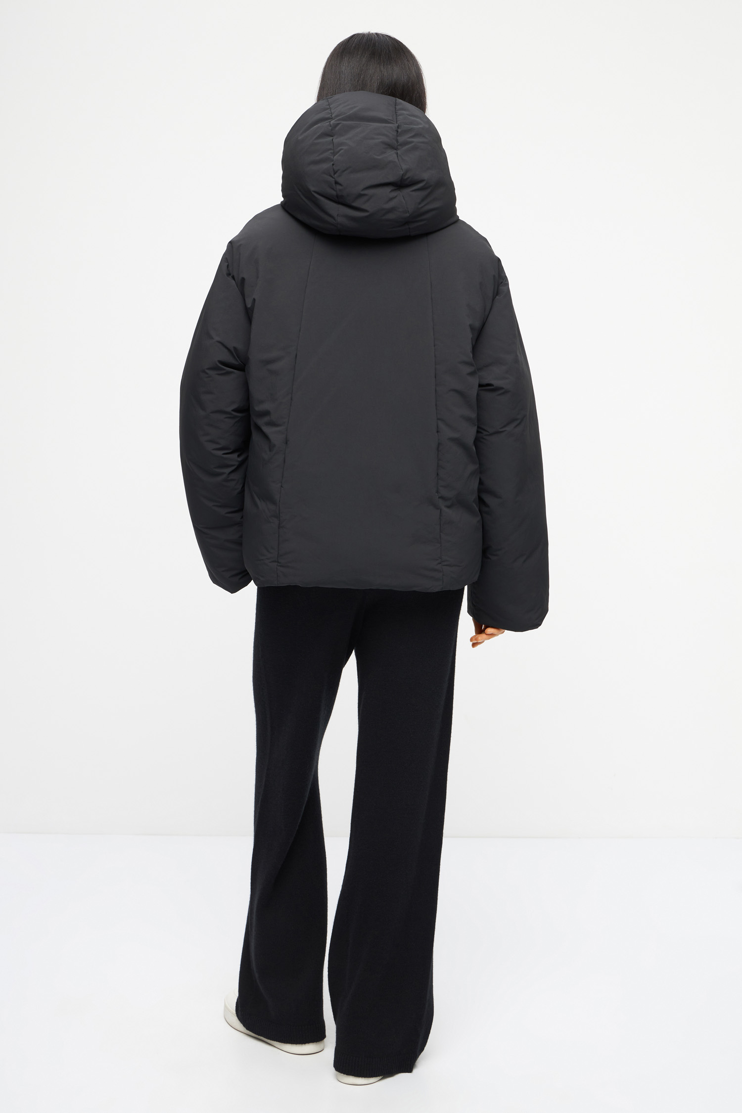  куртка с высоким воротником и капюшоном черный цвет - LIME