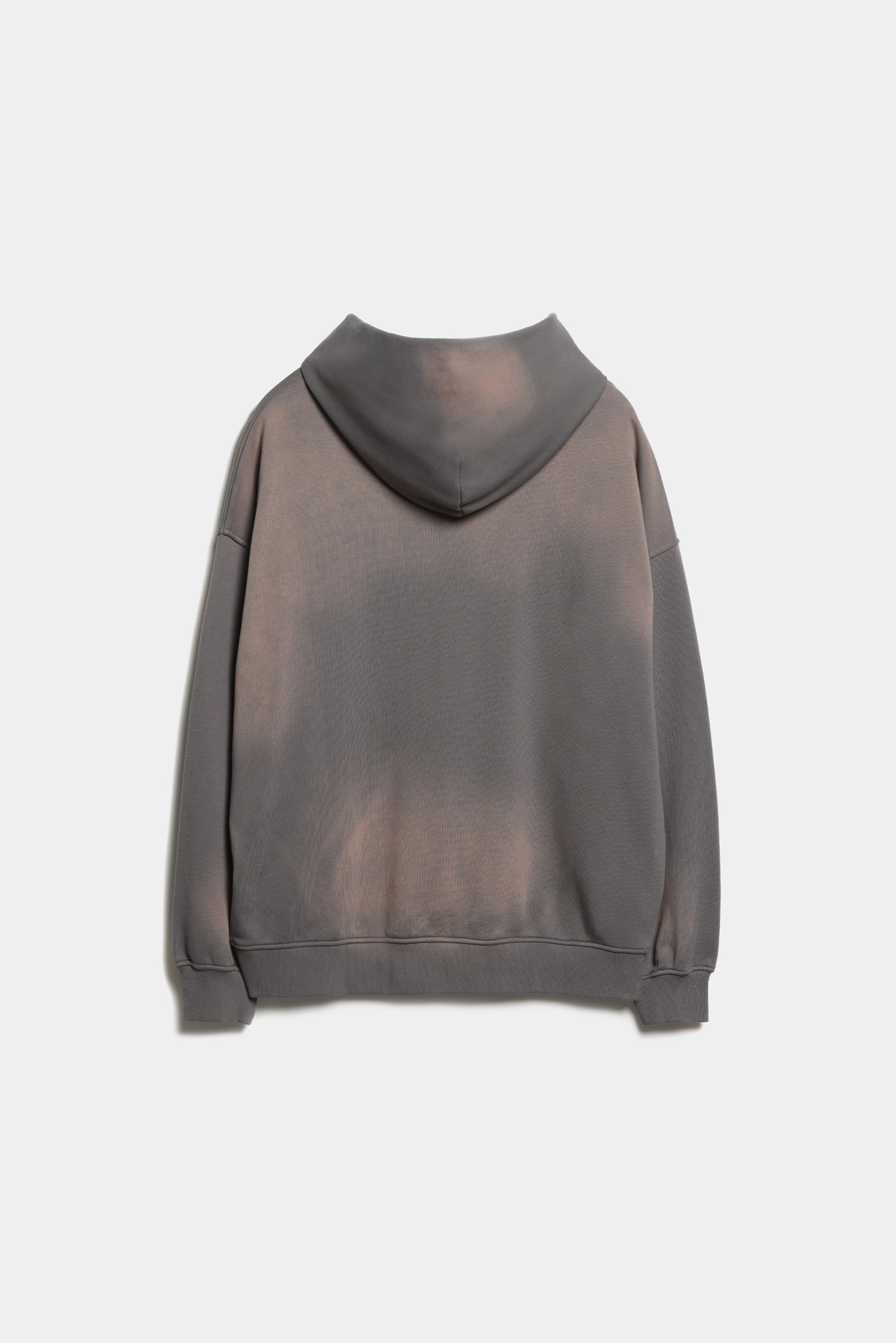 Худи garment dye темно-серый цвет - LIME
