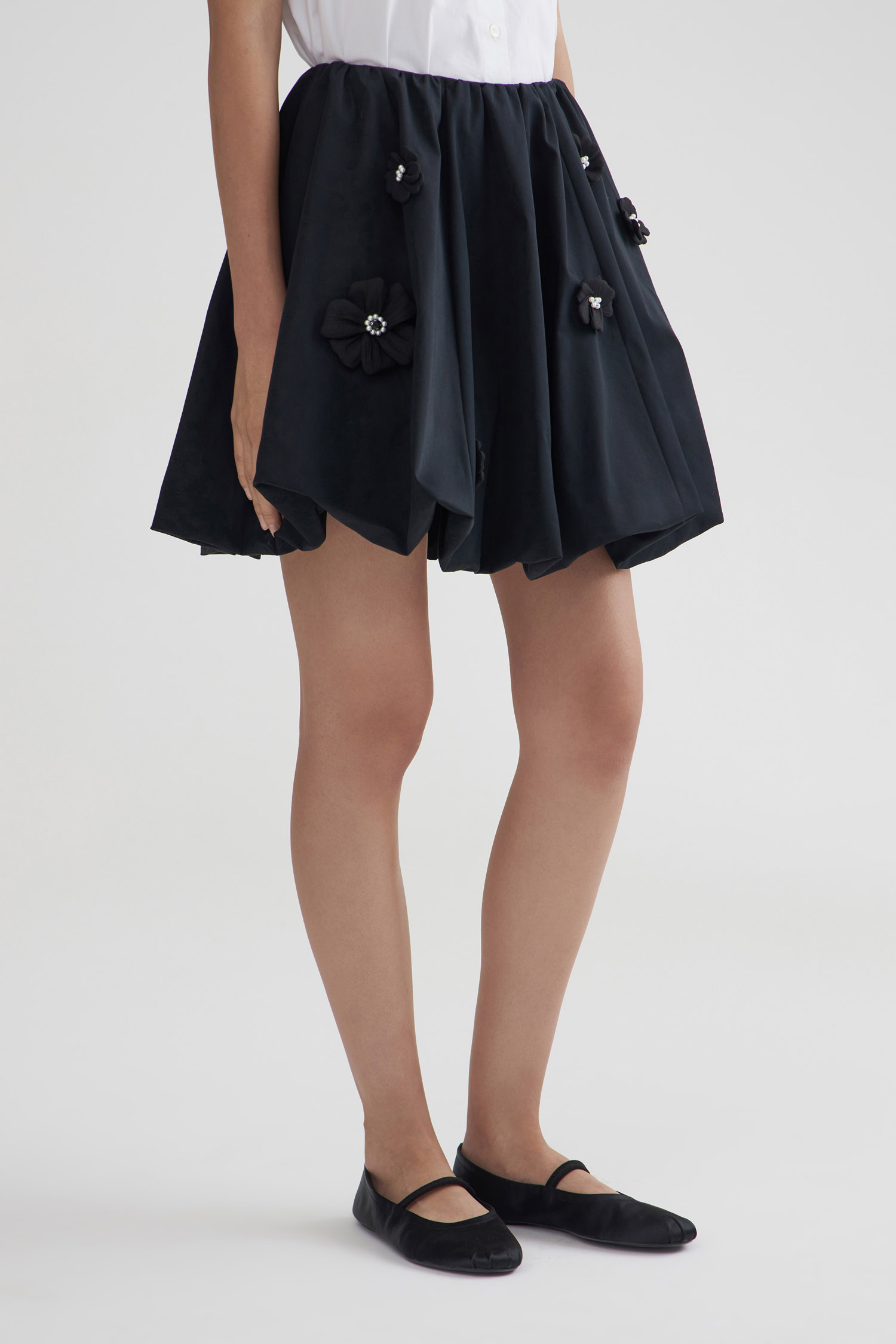 スティナ　プルオンスカート　ライム　pull-on skirt / lime Tibi Nylon Pleated Pull On Skirt Lime