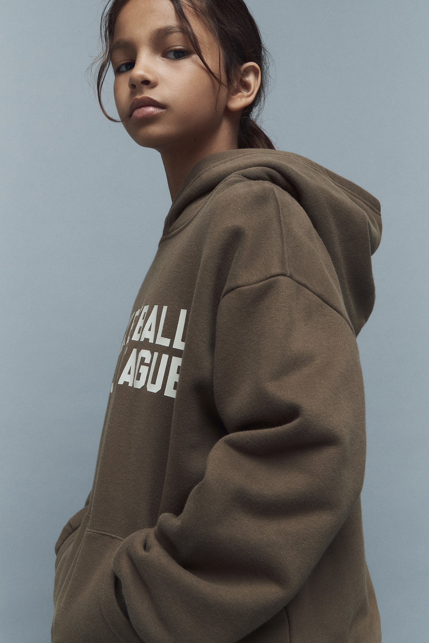 Slogan print hoodie