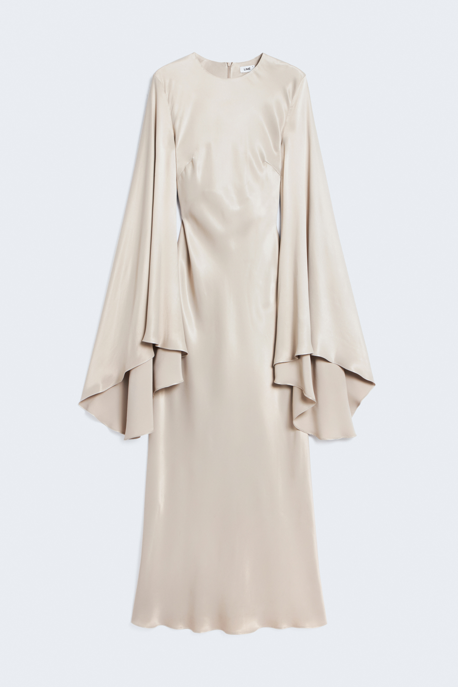 ワンピース PLAIN Long Lime Dress with Bow at the Back in Fabric Woman Lucy Lime Long Sleeve Mini Dress | Beginning Boutique US