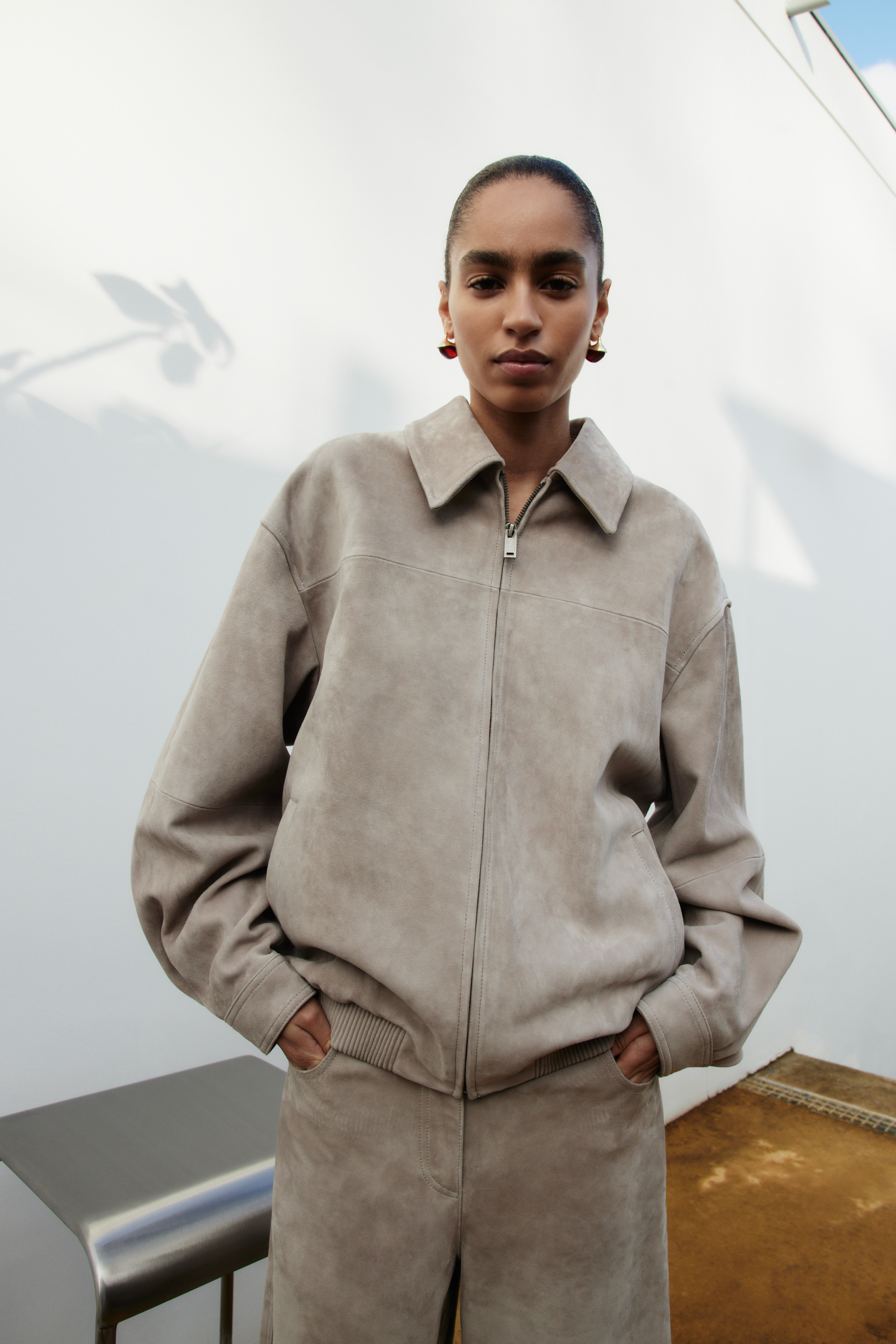 ZIP UP LEATHER BLOUSON ‐Kashmir suede‐ | SEVEN BY SEVEN