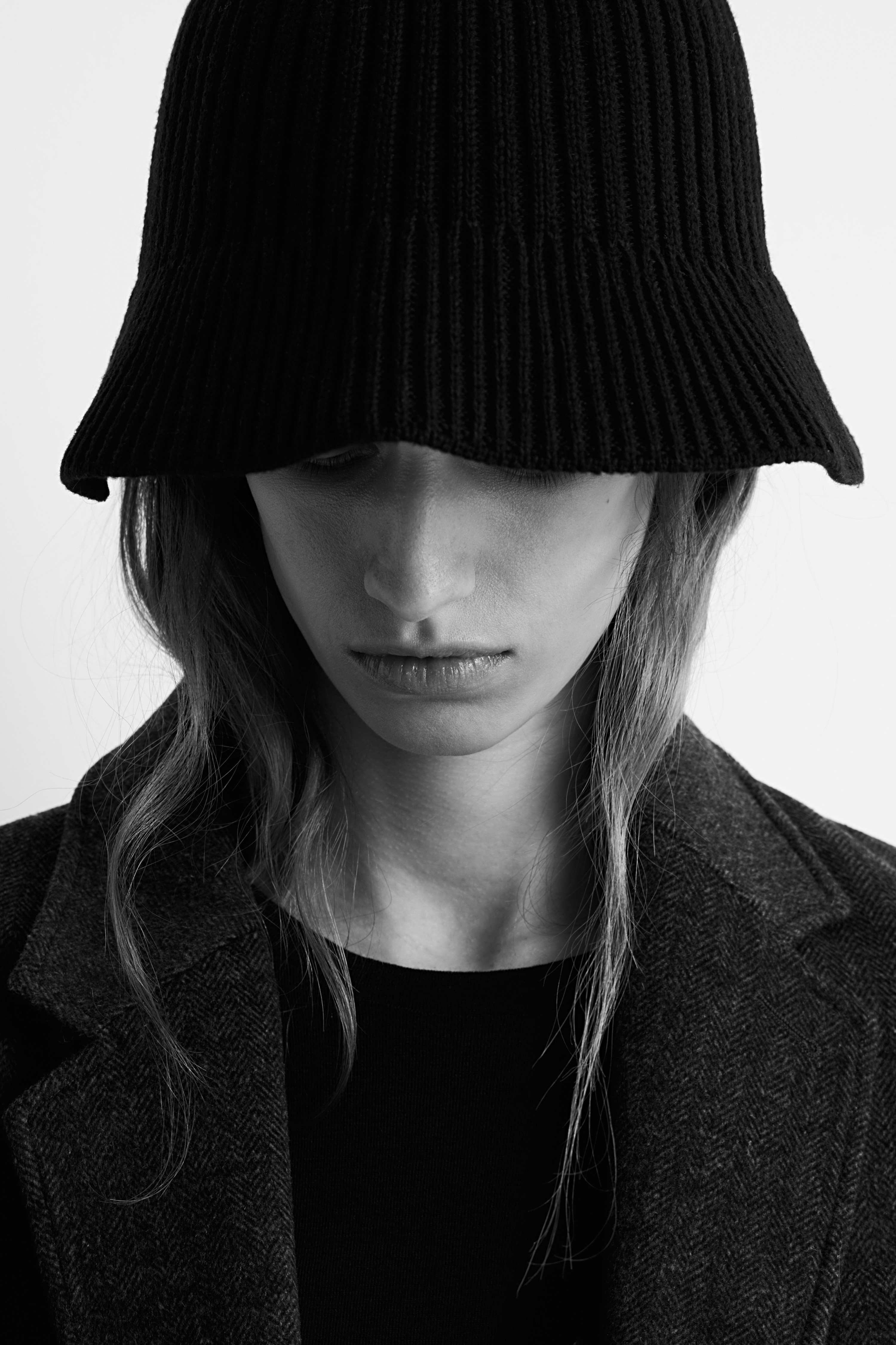 ●ANOETIC● LACE KNIT BUCKET HAT_BLACK 54593c74b47d8d6f8b13ee3bf44ae7