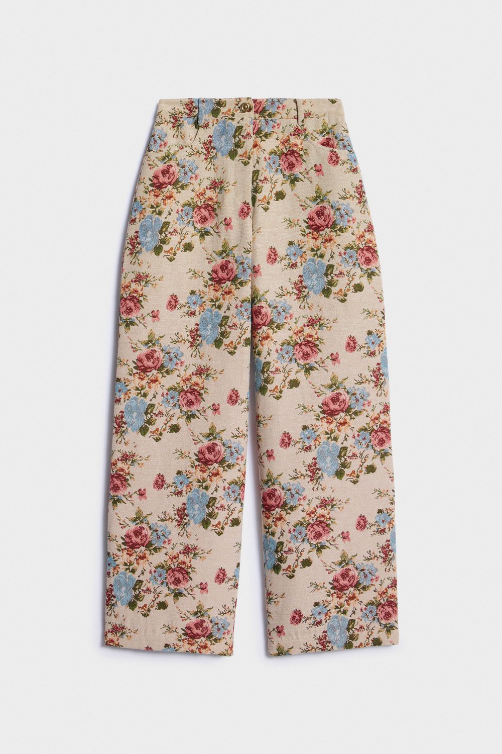 Прямые брюки из жаккарда
