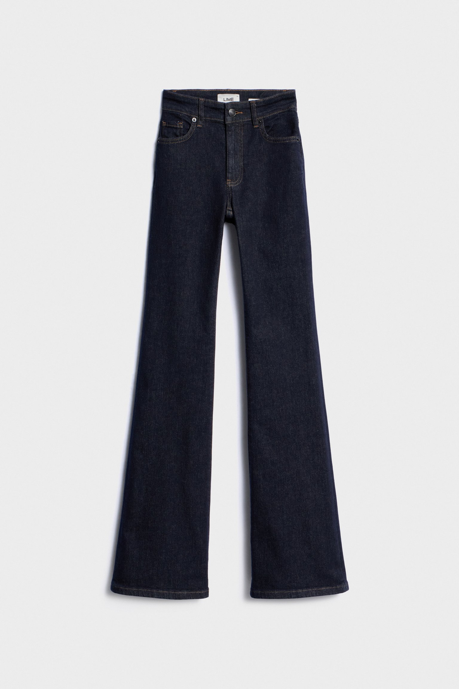 Джинсы клеш с высокой посадкой