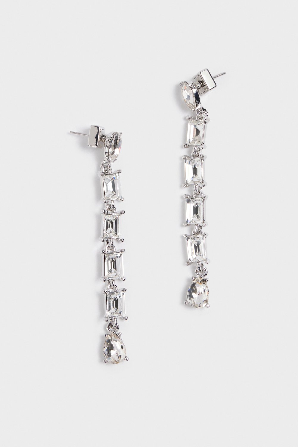 Длинные серьги из кристаллов