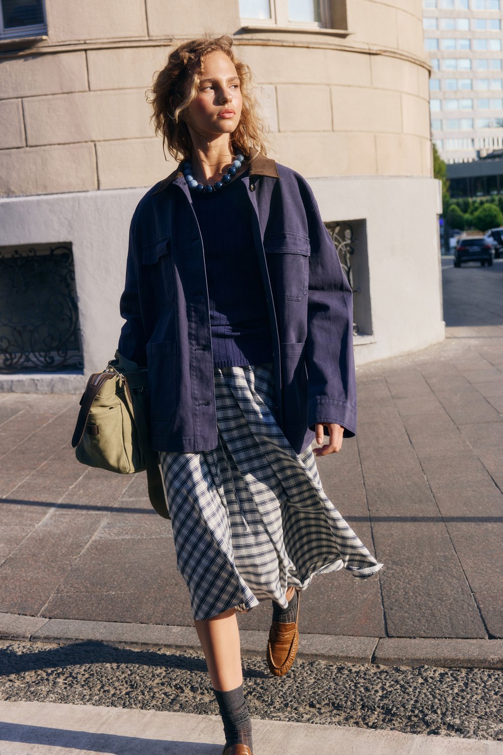 Юбка клеш в клетку