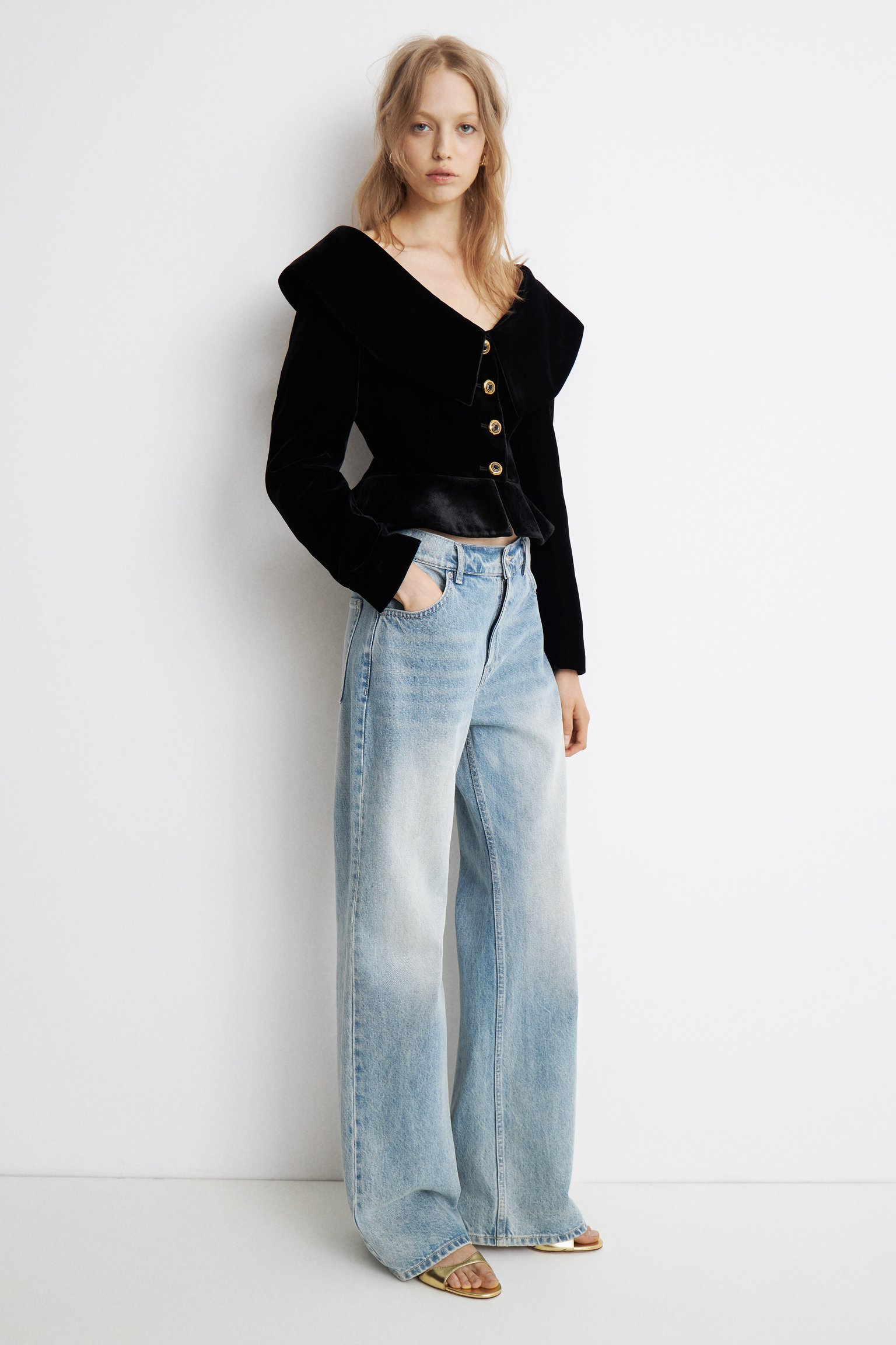 Fitted viscose blazer