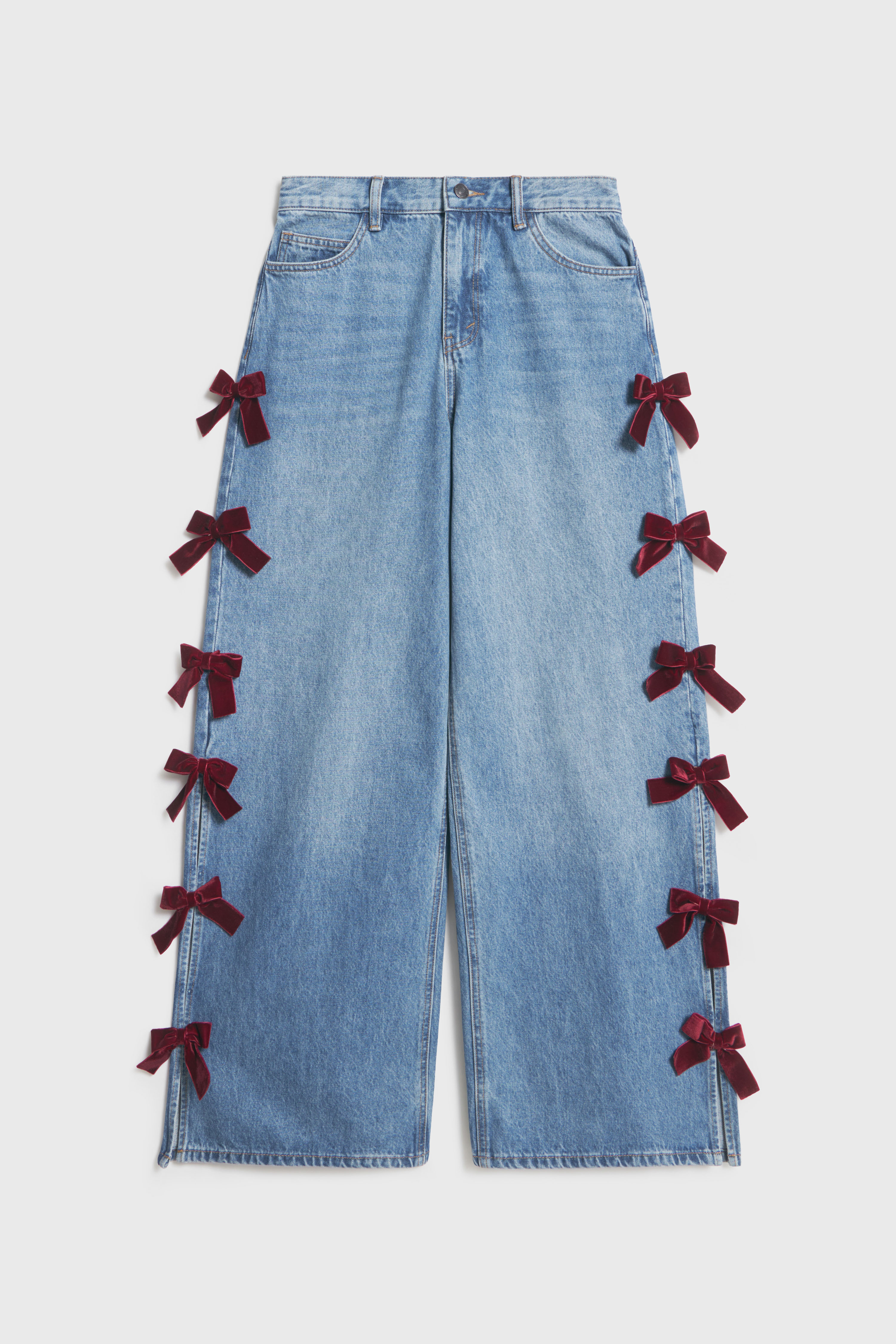 【MODERNIF】Limo Semi-Wide Denim Pants Relaxed High Rise Pants | ITEM m6 | ITEM m6