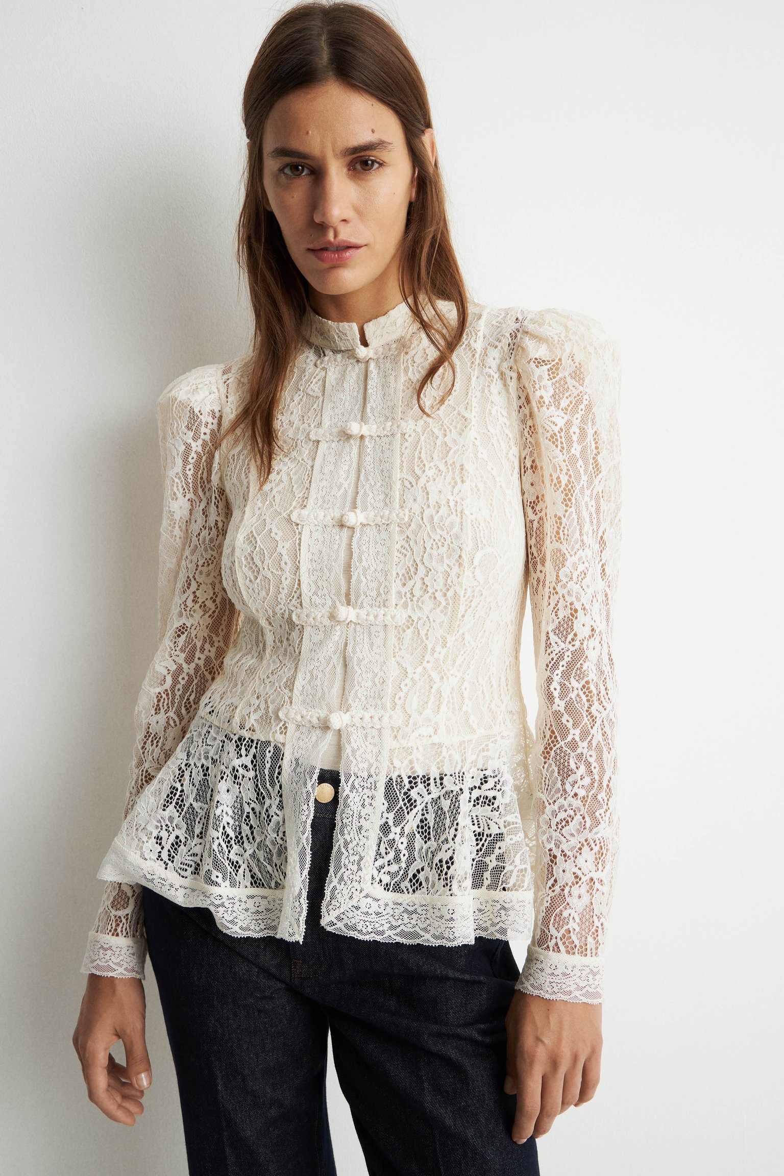 Eaphi VINTAGE LIKE LACE BLOUSE 【公式通販】